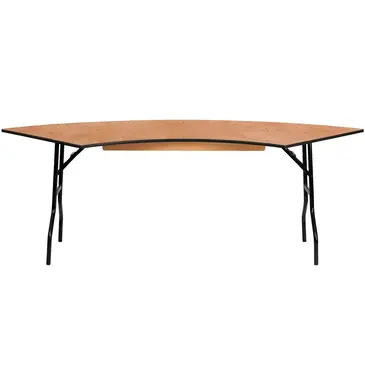 Flash Furniture YT-WSFT60-30-SP-GG Folding Table, Serpentine/Crescent