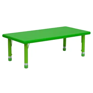 Flash Furniture YU-YCX-001-2-RECT-TBL-GREEN-GG Table, Indoor, Activity