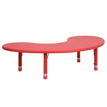 Flash Furniture YU-YCX-004-2-MOON-TBL-RED-GG Table, Indoor, Activity