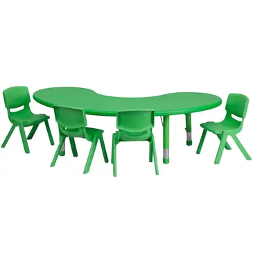 Flash Furniture YU-YCX-0043-2-MOON-TBL-GREEN-E-GG Chair & Table Set, Indoor