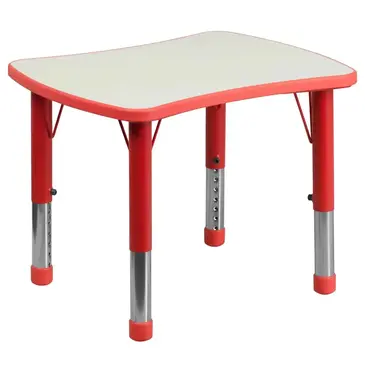 Flash Furniture YU-YCY-098-RECT-TBL-RED-GG Table, Indoor, Activity
