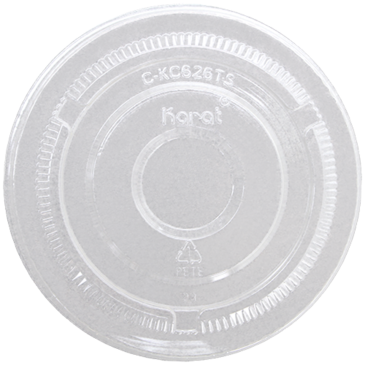 LOLLICUP Flat Lid, Fits 12-24 oz, Clear, PET Plastic, No Hole, (1,000/Case), Karat C-KC626TS-NH