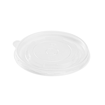 Flat Lid, White, Plastic, For Round 16 Oz. Food Container, (1000/Case) Karat C-KDL112-PP