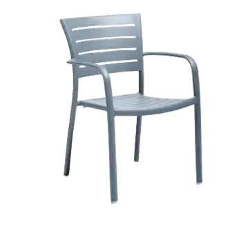 Florida Seating AL-5000 A WARM GRAY/SILVER Chair, Armchair, Outdoor