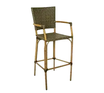 Florida Seating BRT-05 BAMBOO/SAF Bar Stool, Outdoor