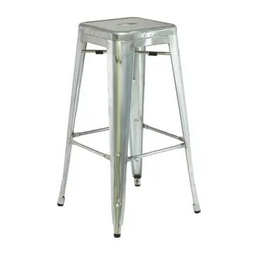 Florida Seating IND BB GALVANIZED Bar Stool, Indoor