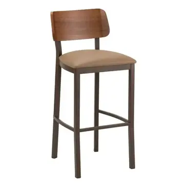 Florida Seating MET-40B BROWN/ BROWN GR1 Bar Stool, Indoor