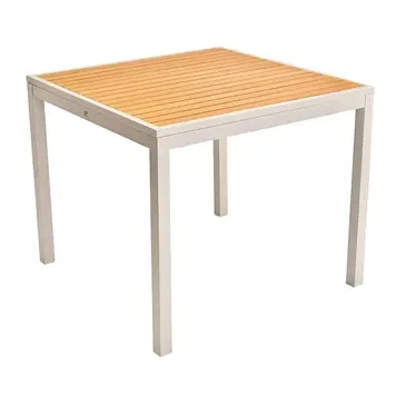 Florida Seating TEAK INLAY32X32 Table, Outdoor