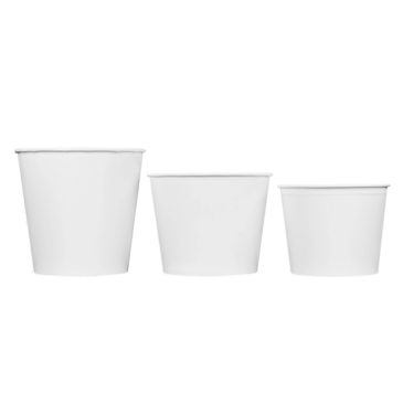 Food Bucket, 85 oz, White, Paperboard, (180/Case), Karat C-FB85W