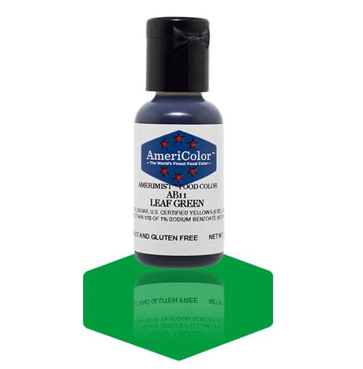 Americolor Food Color, 0.65 Oz, Leaf Green, AmeriMist, (12/Case), AmeriColor AB11