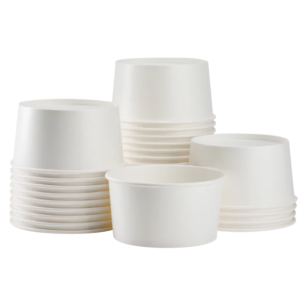 ARVESTA (DISPOSABLES) ARVESTA (DISPOSABLES) Food Cont.,Paper,Round,24oz, White, 142mm