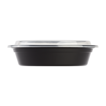 Food Container, 24 oz, Black, Polypropylene, with Lids, (150/Case), Karat IM-FC4024B