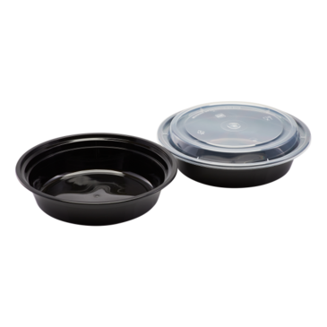 Food Container, 24 oz, Black, Polypropylene, with Lids, (150/Case), Karat IM-FC4024B