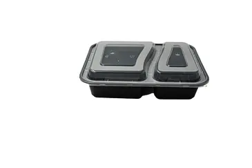 Food Container, 28 oz, Black, Polypropylene, With Lids, (150/Case), Karat IM-FC1030B-2C