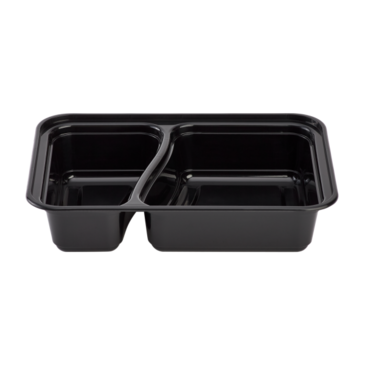 Food Container, 28 oz, Black, Polypropylene, With Lids, (150/Case), Karat IM-FC1030B-2C