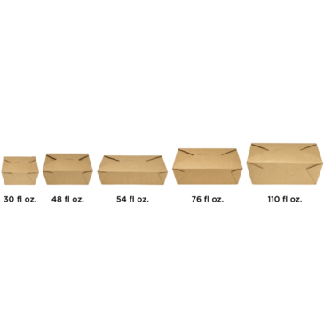Food Container, #3, 76 fl oz., Kraft, Cardboard, Fold-To-Go, (200/Case) Karat FP-FTG76K