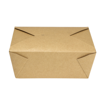 Food Container, #4, 110 Fl oz., Kraft, Fold-To-Go, (160/Case) Karat FP-FTG110K