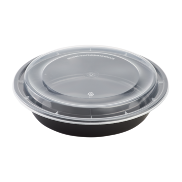 Food Container, 48 Oz, Black, Polypropylene, With Lids, (150/Case) Karat IM-FC4048B