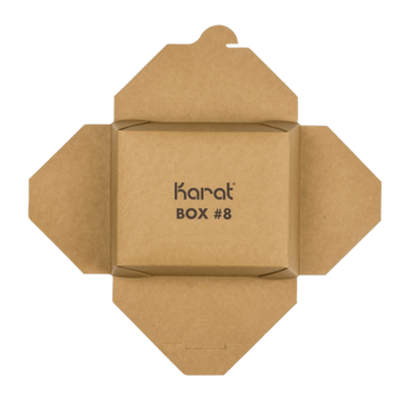 Food Container, #8, 48 Fl oz, Kraft, Fold-To-Go, (300/Case) Karat FP-FTG48K
