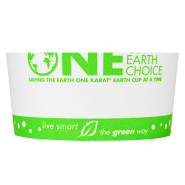 Food Container, 8 oz, Eco Friendly Print, Paper, (1000/Case), Karat Earth KE-KDP8