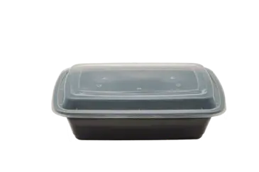 Food Container, 8" X 6" X 12", 38 Oz, Rectangle, Microwave, With Lids, 150 Sets, Arvesta MWCRT-38