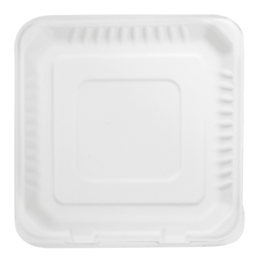 Food Container, 9" x 9", 1 Compartment, Bamboo Fiber, Compostable, (200/Case) Karat KE-BHC99-1C