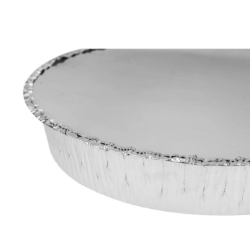 LOLLICUP Food Container Flat Lid, 9" Round, Aluminum Laminated Paper, (500/Case), Karat AF-PL09