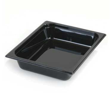 Carlisle Food Pan, 1/2 Size, 2.5" Deep, Black, Polycarbonate (Sold Per Each), CARLISLE FOOD SERVICE 10220B03