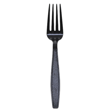 LOLLICUP Fork, Extra Heavyweight, Black, Polystyrene, (1000/Case), Karat U2020B