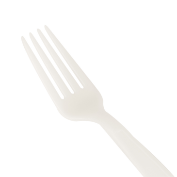 Fork, Heavyweight, White, Plastic, (1000/Case), Karat KE-U2020