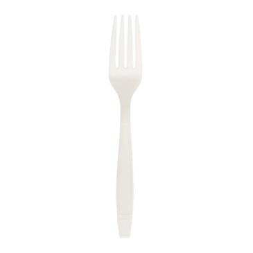 LOLLICUP Fork, Heavyweight, White, Plastic, (1000/Case), Karat KE-U2020