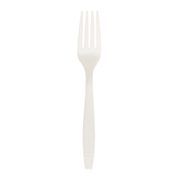 Karat Fork, Heavyweight, White, Plastic, (100/Pack), Karat KE-U2020