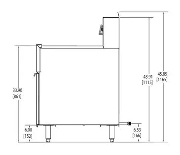 Frymaster ESG35T Fryer, Gas, Floor Model, Full Pot