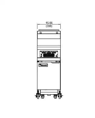 Frymaster FPGL130C Fryer, Gas, Floor Model, Full Pot