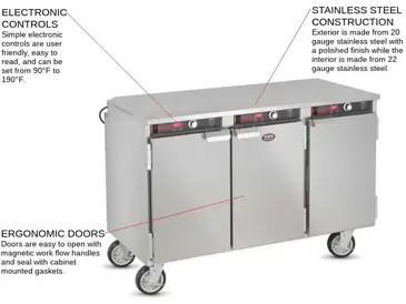 FWE HLC-8H-24 Heated Cabinet, Mobile