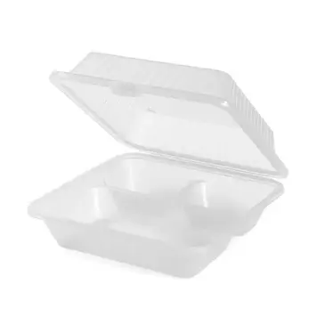 G.E.T. Enterprises EC-09-1-CL Carry Take Out Container, Plastic