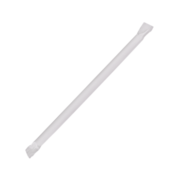 Giant Straw, 7.75", Clear, Plastic, Paper Wrapped, (300/Pack) Karat C9130