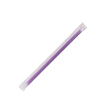 Giant Straw, 7.75", Purple, Plastic, Poly Wrapped, (5000/Case) Karat C9072