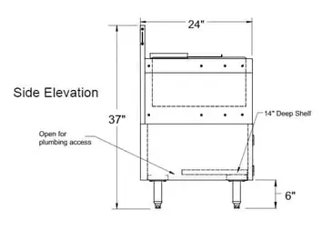 Glastender ACB-12 Underbar Add-On Unit