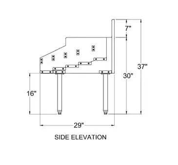 Glastender ALL-60A-CP10 Underbar Ice Bin/Cocktail Station, Blender Station