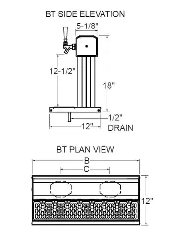 Glastender BT-10-MF Draft Beer / Wine Dispensing Tower