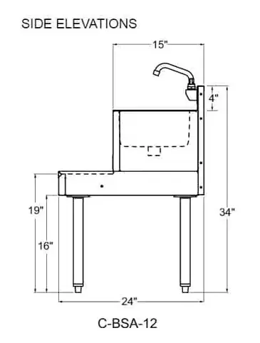 Glastender C-BSA-12 Underbar Blender Station