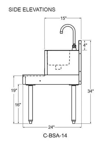 Glastender C-BSA-14 Underbar Blender Station