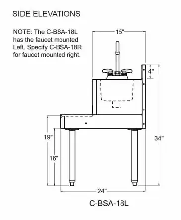 Glastender C-BSA-18L Underbar Blender Station