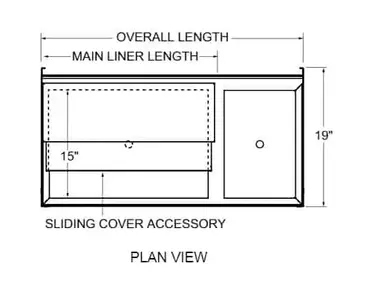 Glastender C-CBA-36R-CP10-ED Underbar Ice Bin/Cocktail Station, Bottle Well Bin