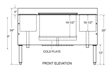 Glastender C-CBA-48-CP10-ED Underbar Ice Bin/Cocktail Station, Bottle Well Bin