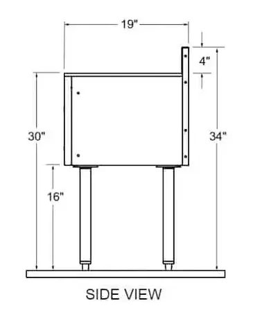 Glastender C-DBA-30 Underbar Drain Workboard Unit