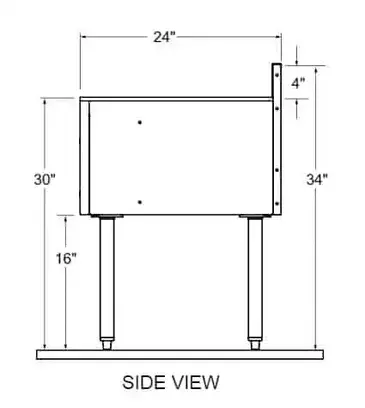 Glastender C-DBB-12 Underbar Drain Workboard Unit