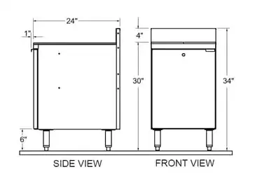 Glastender C-DBCB-12 Underbar Workboard, Storage Cabinet