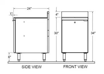 Glastender C-DBCB-12-LD Underbar Workboard, Storage Cabinet